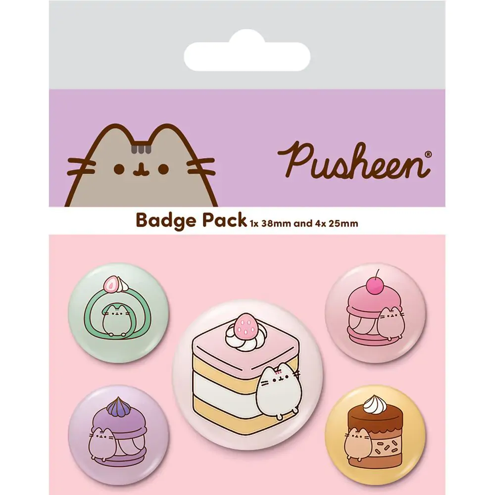 Pusheen 5 db-os kitűző csomag termékfotó