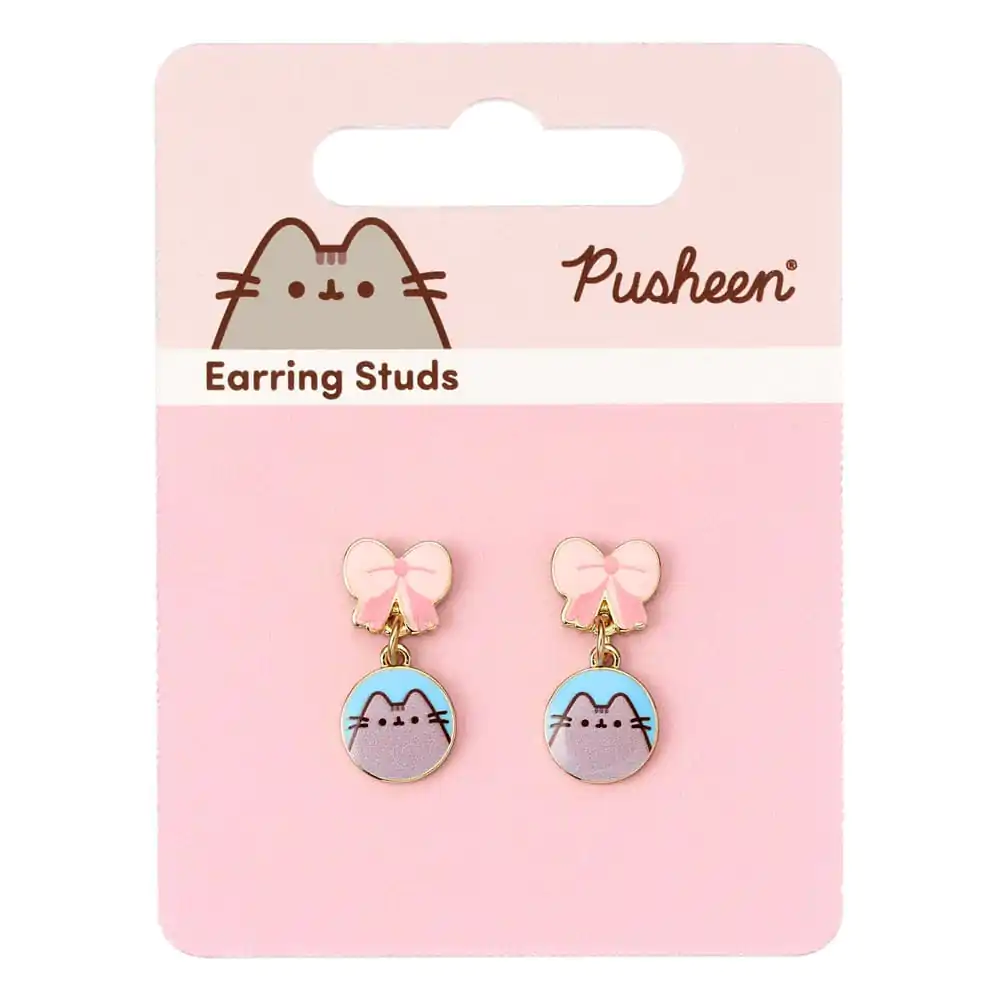 Pusheen Drop Earrings Pink Bows termékfotó