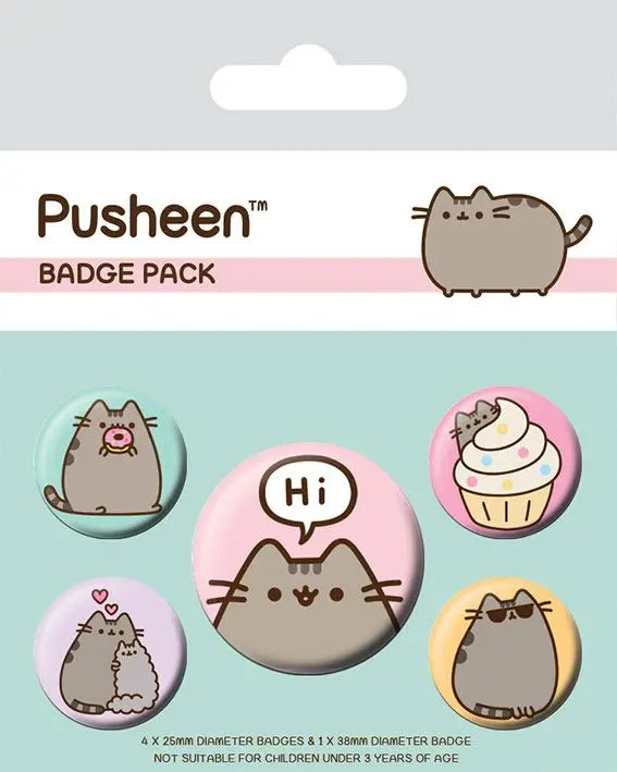 Pusheen Pusheen Says Hi kitűző csomag (5 darab) termékfotó