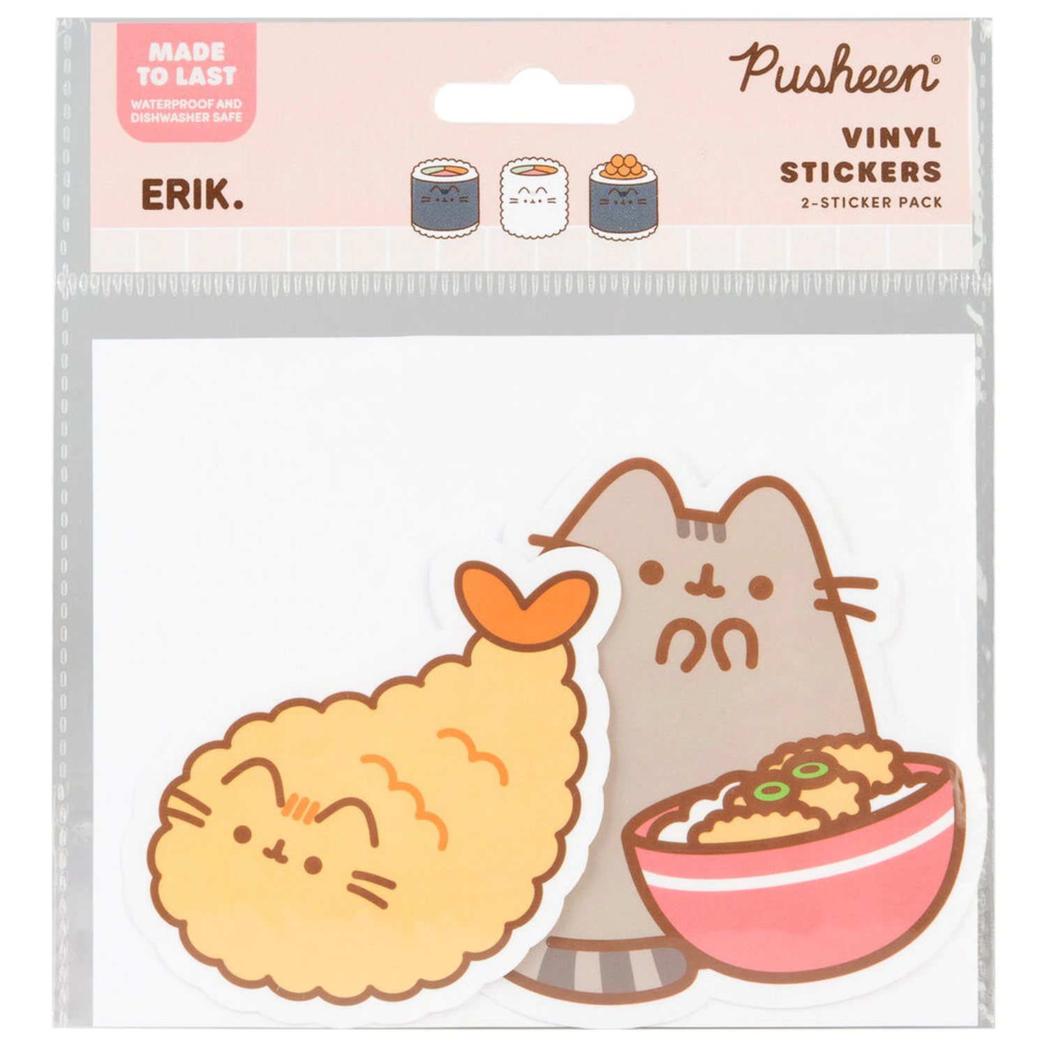 Pusheen Sushi Roll 2db-os matrica csomag termékfotó