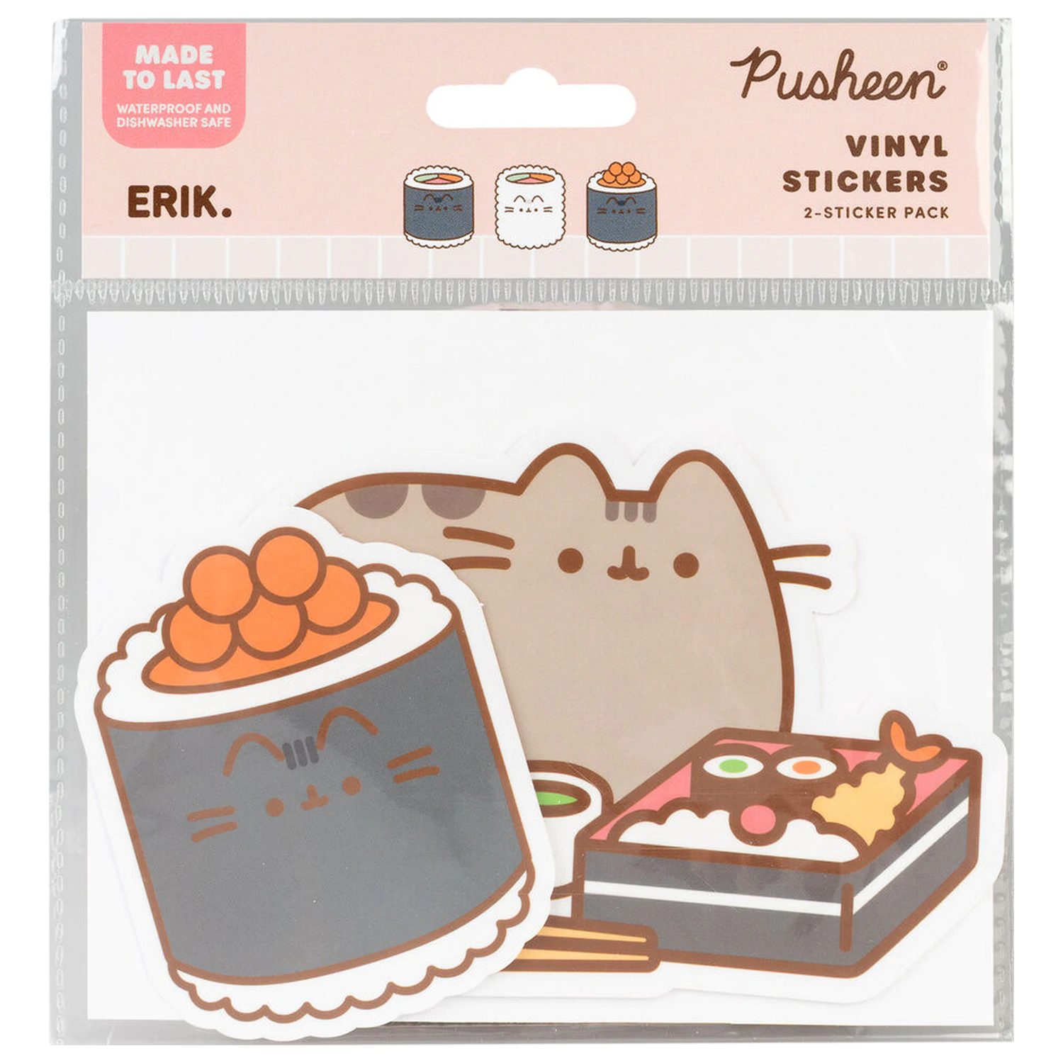 Pusheen Sushi Roll 2db-os matrica csomag termékfotó