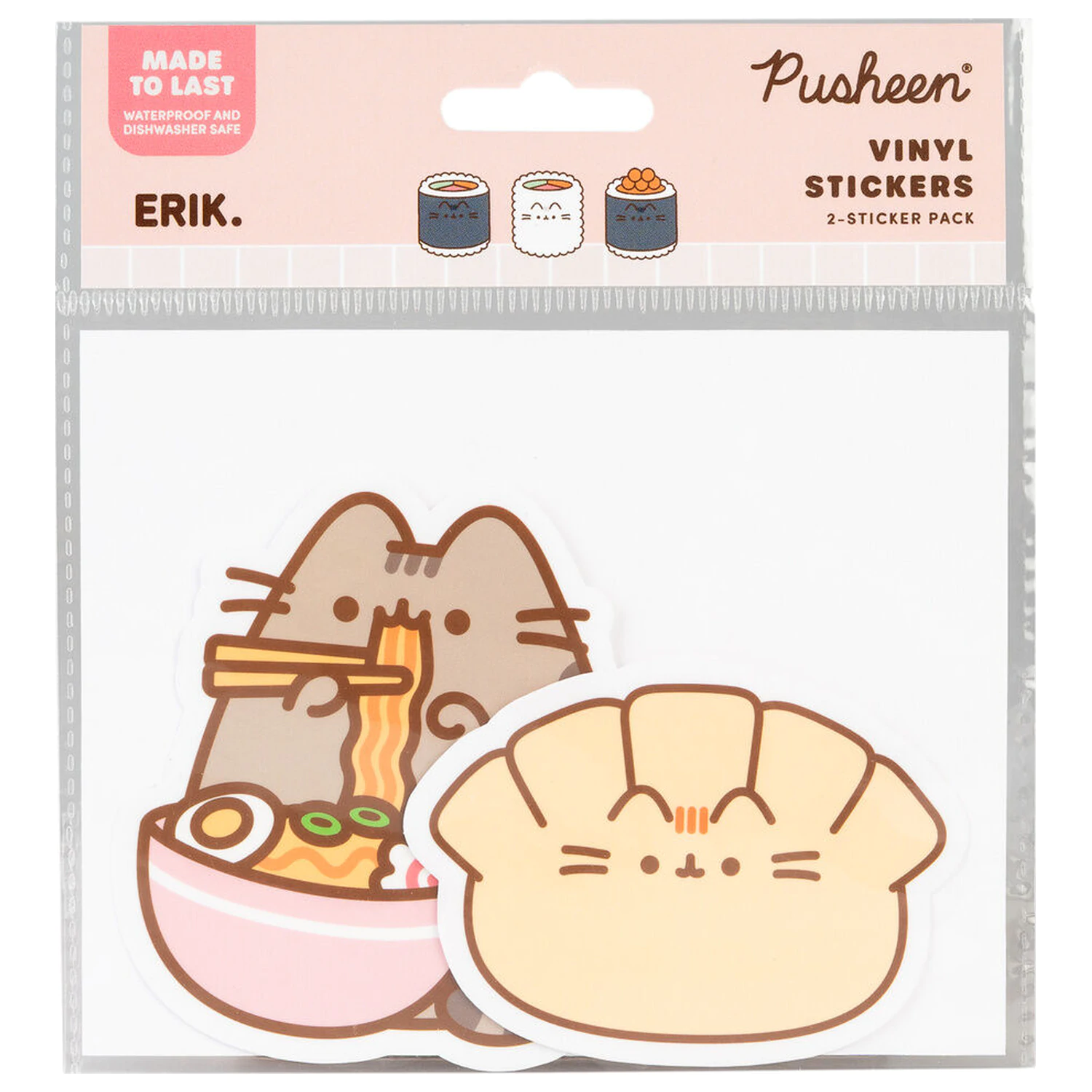 Pusheen Sushi Roll 2db-os matrica csomag termékfotó