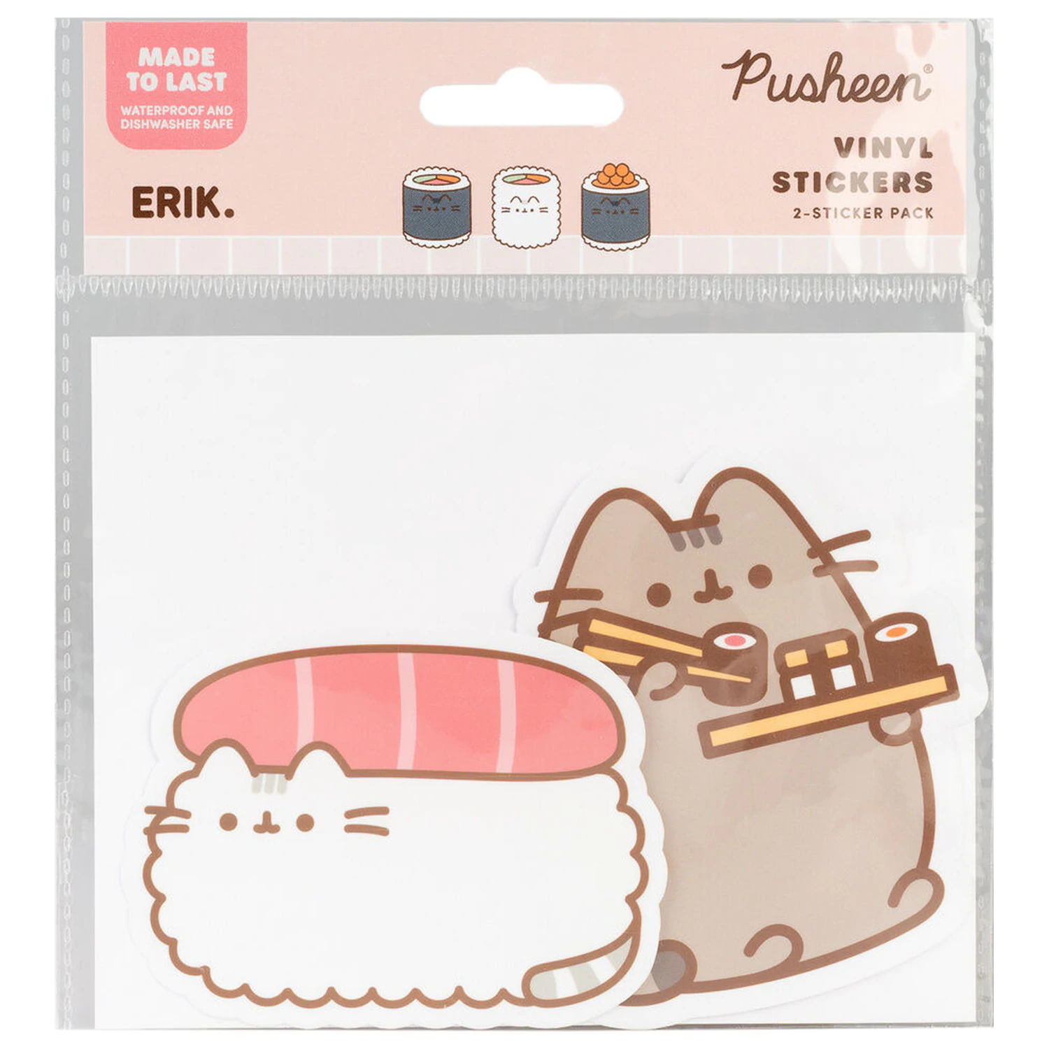 Pusheen Sushi Roll 2db-os matrica csomag termékfotó
