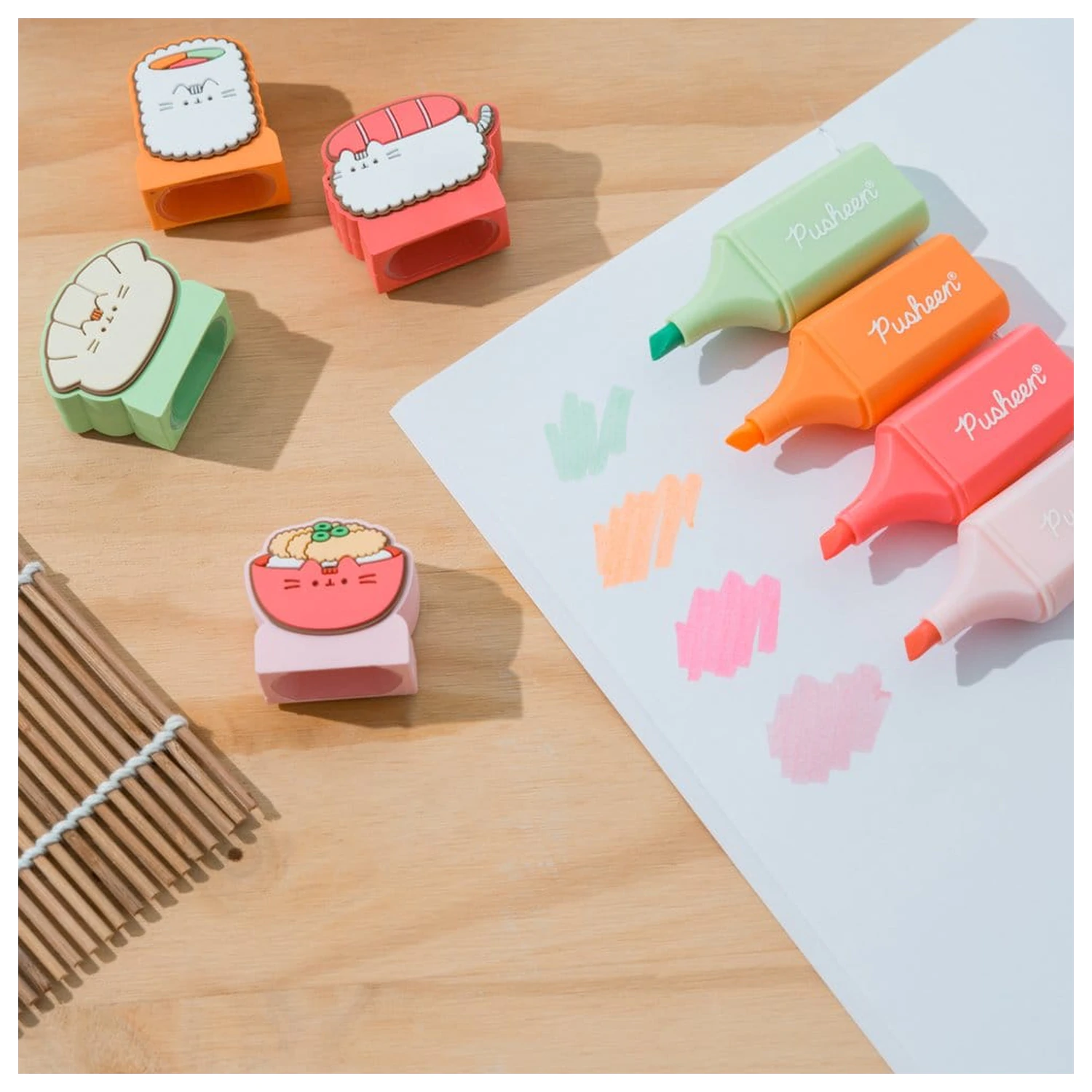 Pusheen Sushi Roll 4 db-os szövegkiemelő csomag termékfotó