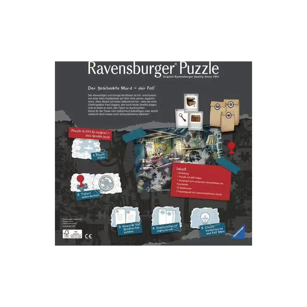 Puzzle X Crime puzzle Der geschenkte Mord (408 darab) német nyelvű termékfotó