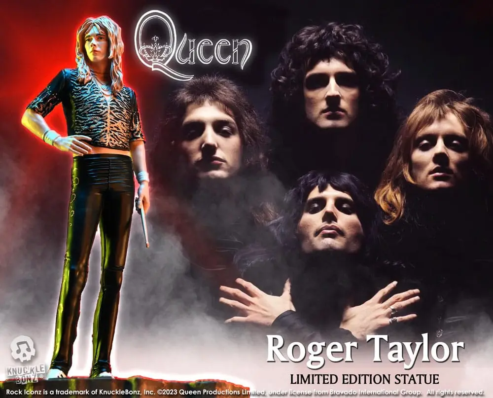 Queen Rock Iconz Roger Taylor II (Sheer Heart Attack Era) szobor figura 23 cm termékfotó