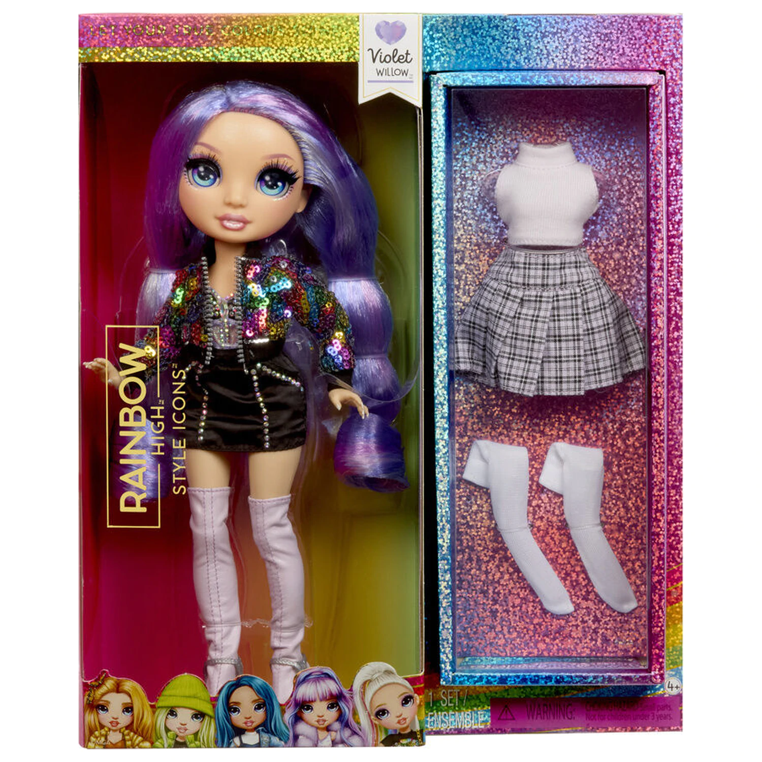 Rainbow High Style Icons Fashion Dolls Violet játék baba termékfotó