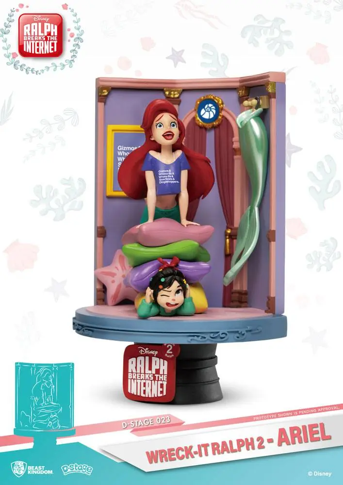 Ralph Breaks the Internet D-Stage Ariel &amp; Vanellope PVC Diorama 15 cm termékfotó