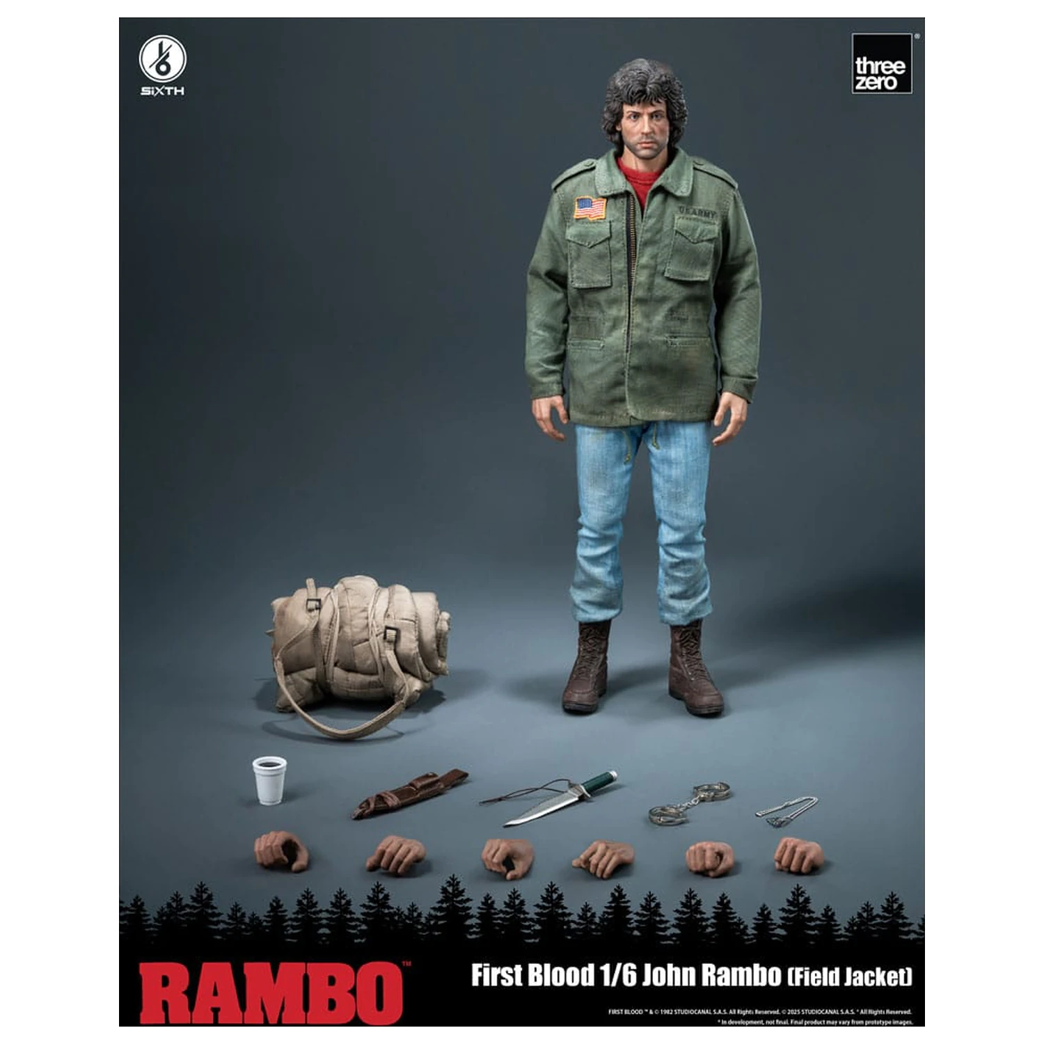 Rambo: First Blood 1/6 John Rambo (Field Jacket) akciófigura 31 cm termékfotó