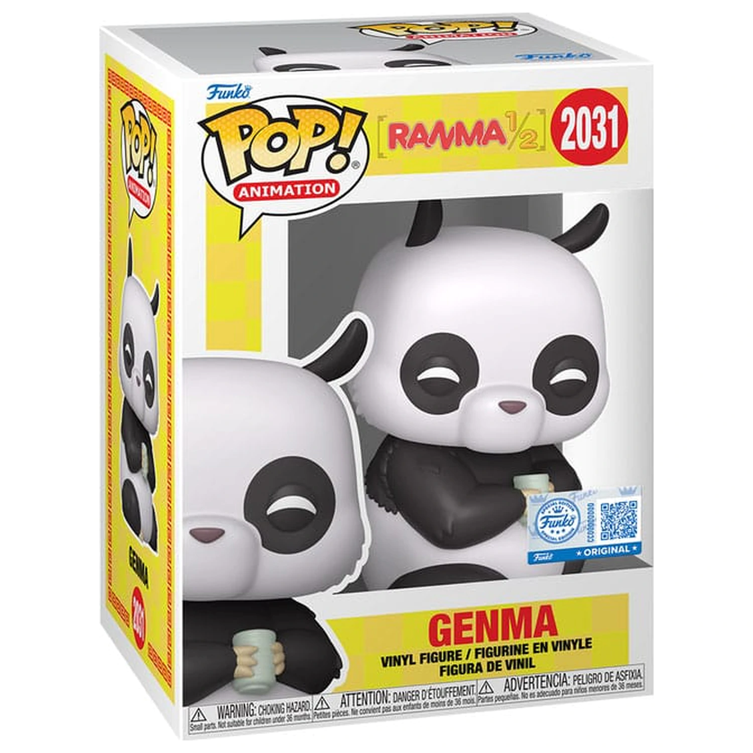 Ranma 1/2 Funko POP! Animation Vinyl figura Genma (Panda) Exkluzív Edition 9 cm termékfotó