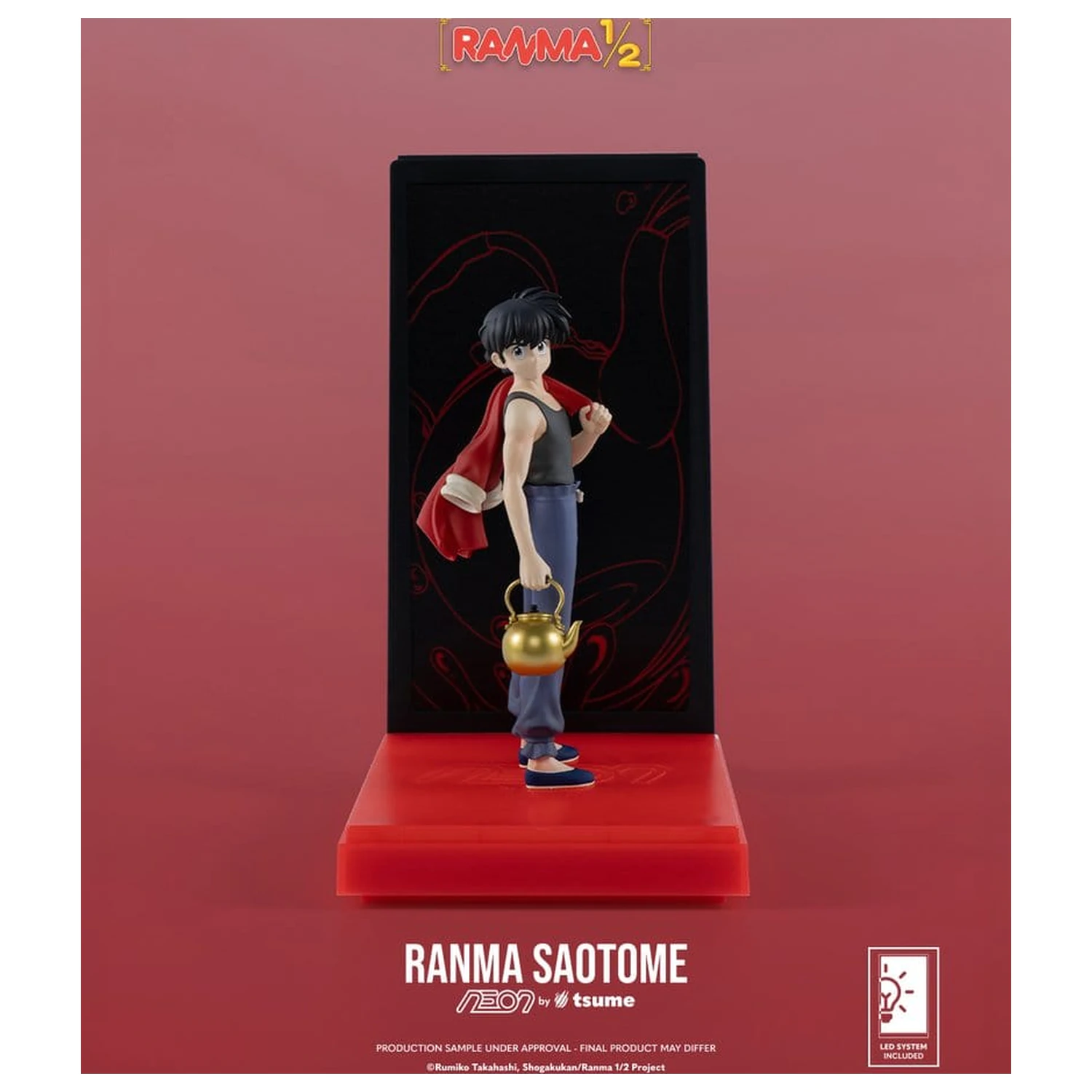 Ranma Neon figura 1/9 Ranma Saotome Boy 20 cm termékfotó