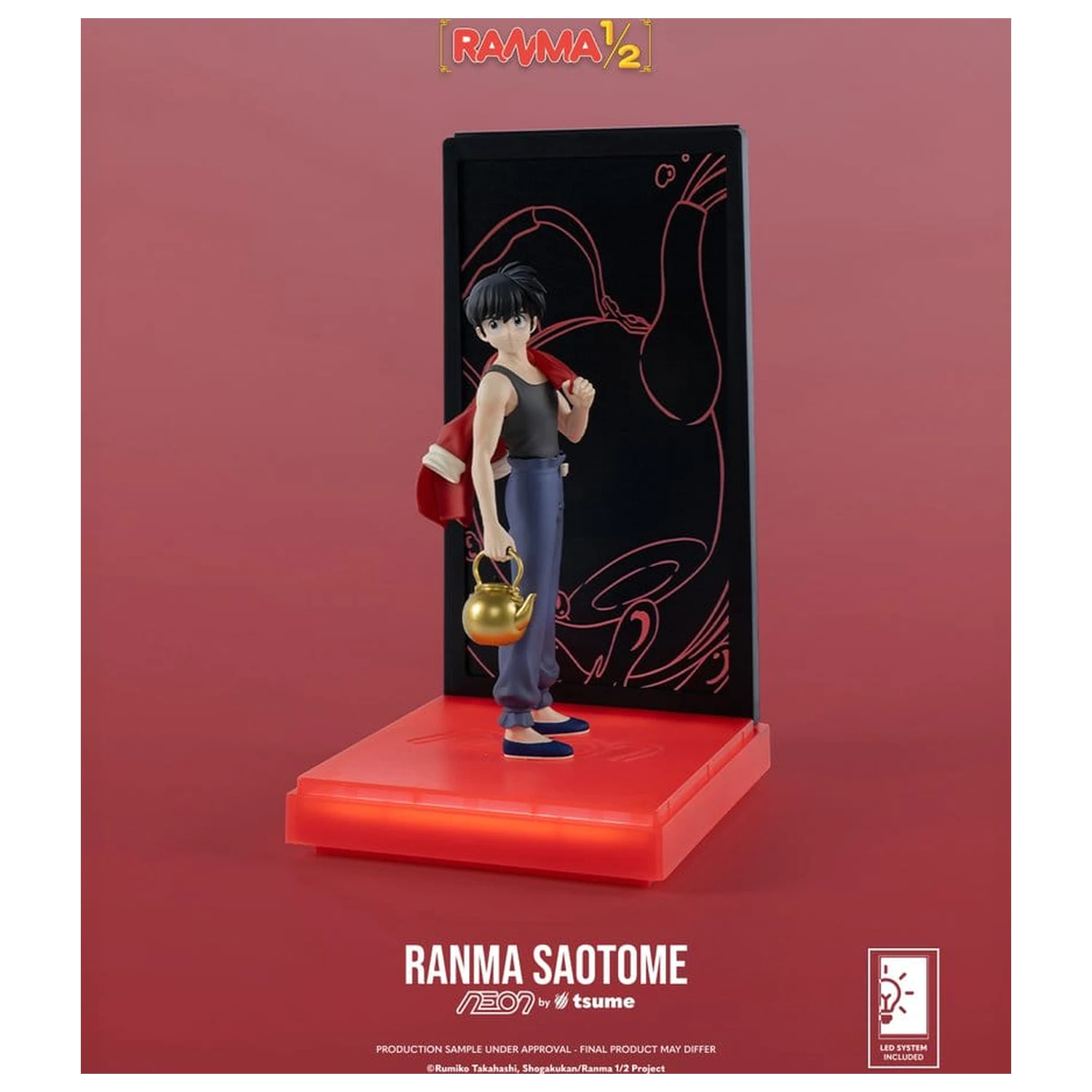Ranma Neon figura 1/9 Ranma Saotome Boy 20 cm termékfotó