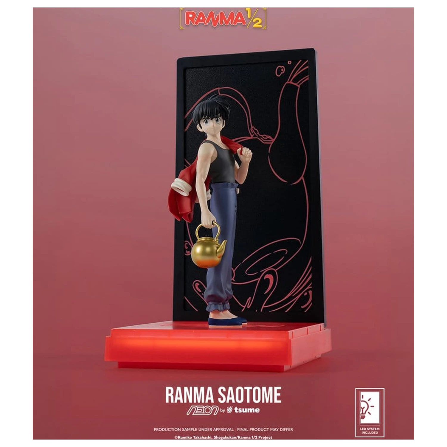 Ranma Neon figura 1/9 Ranma Saotome Boy 20 cm termékfotó