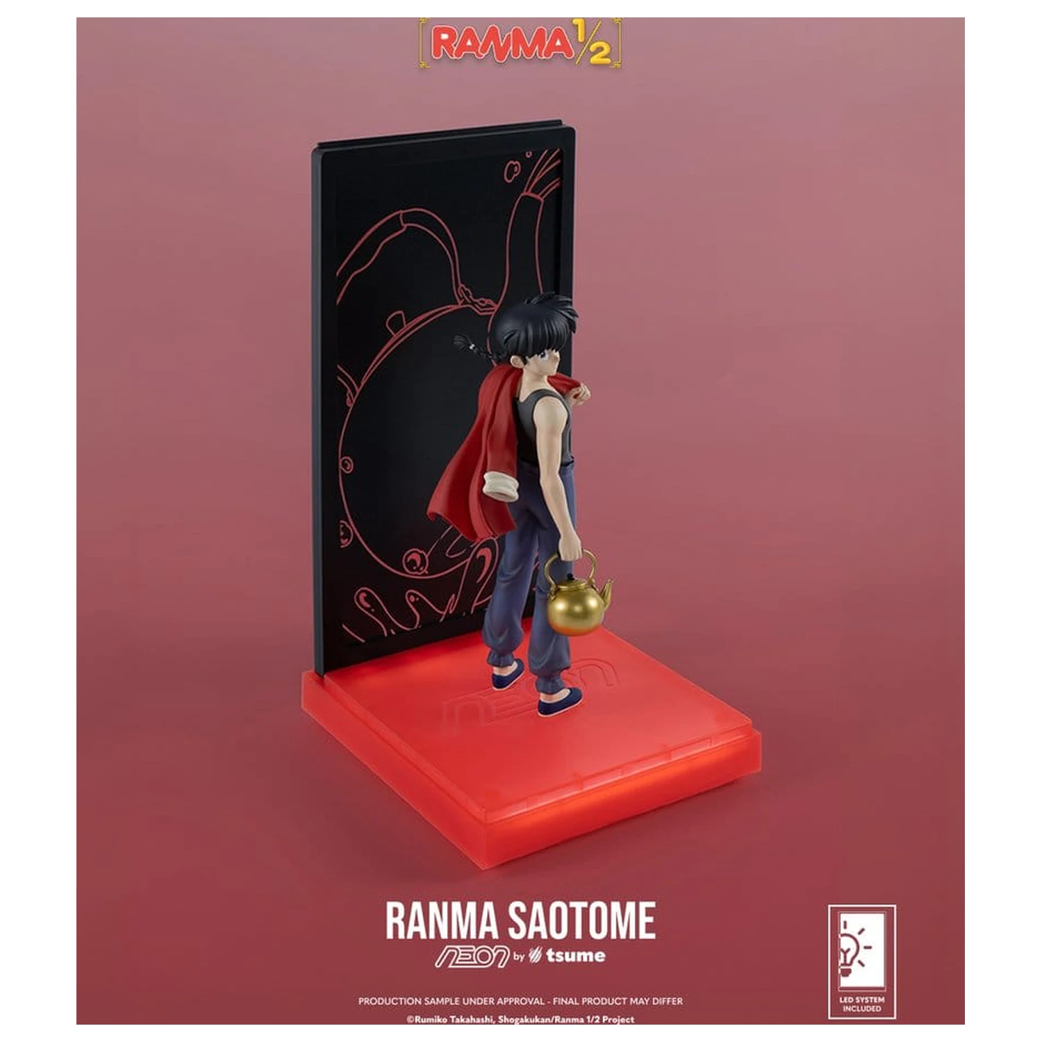 Ranma Neon figura 1/9 Ranma Saotome Boy 20 cm termékfotó