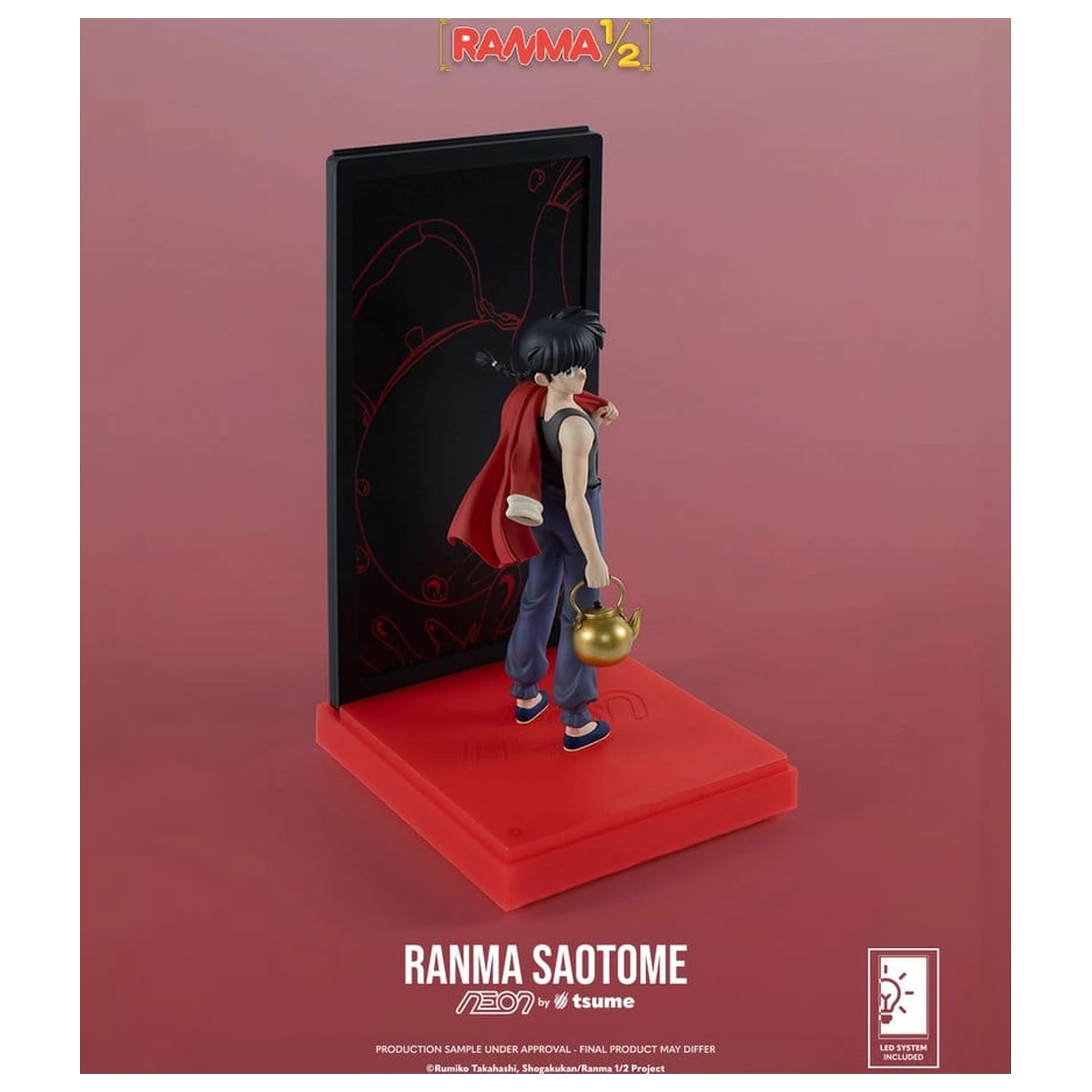 Ranma Neon figura 1/9 Ranma Saotome Boy 20 cm termékfotó