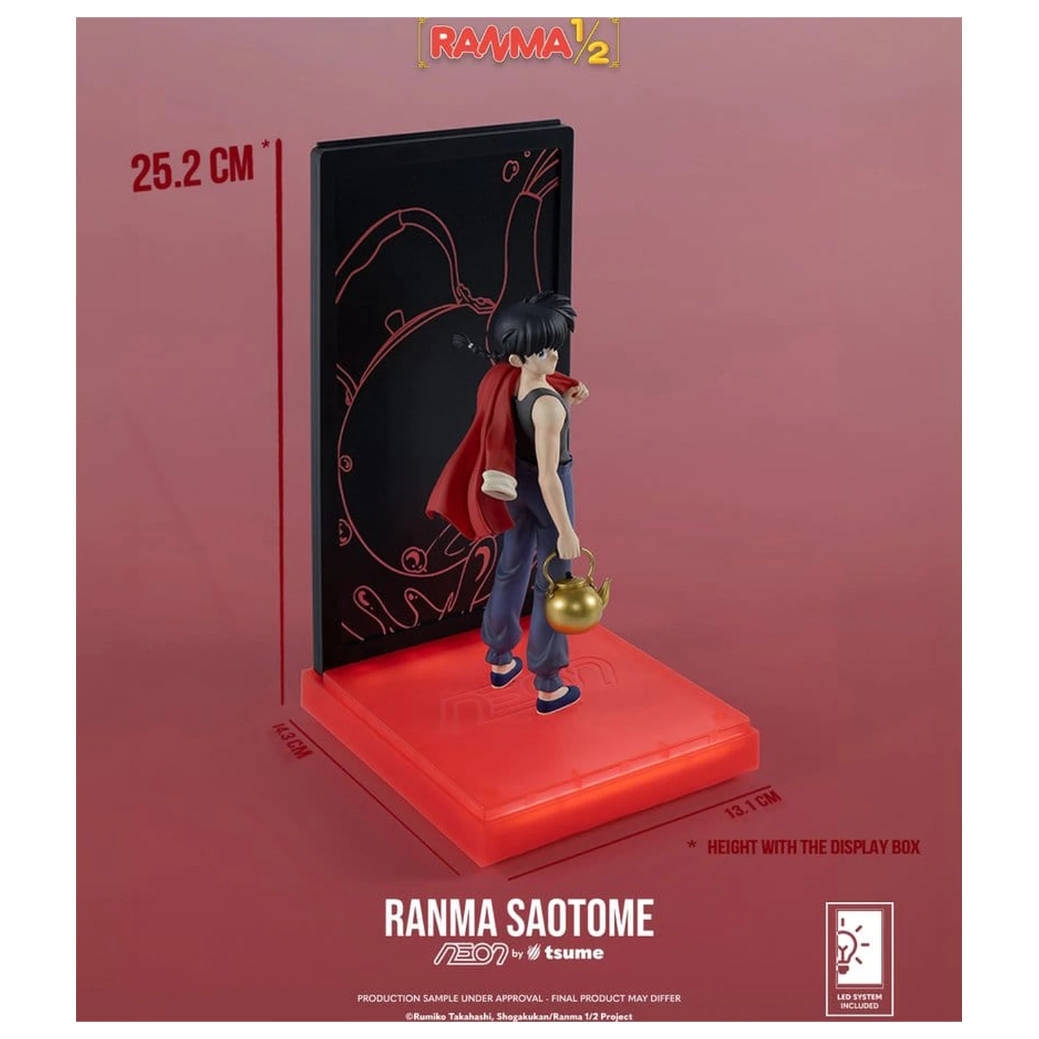 Ranma Neon figura 1/9 Ranma Saotome Boy 20 cm termékfotó