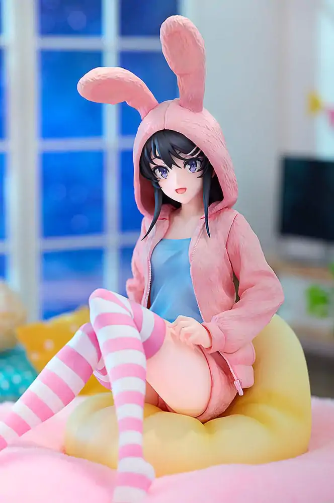 Rascal Does Not Dream of a Knapsack Kid 1/7 Mai Sakurajima Hoodie Look Rabbit Ears Ver. Popular Edition PVC szobor figura 18 cm termékfotó