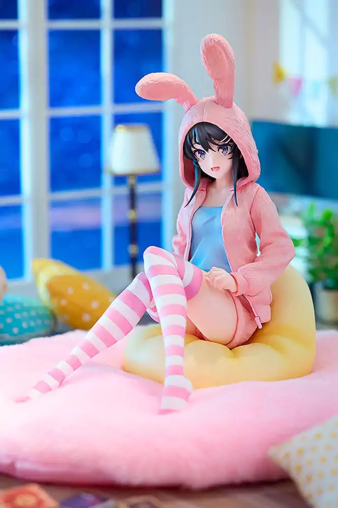 Rascal Does Not Dream of a Knapsack Kid 1/7 Mai Sakurajima Hoodie Look Rabbit Ears Ver. Popular Edition PVC szobor figura 18 cm termékfotó