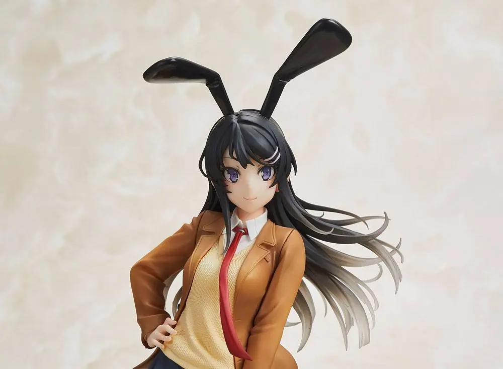 Rascal Does Not Dream of Bunny Girl Senpai Mai Sakurajima Mai Uniform Bunny Ver. szobor figura 23 cm termékfotó
