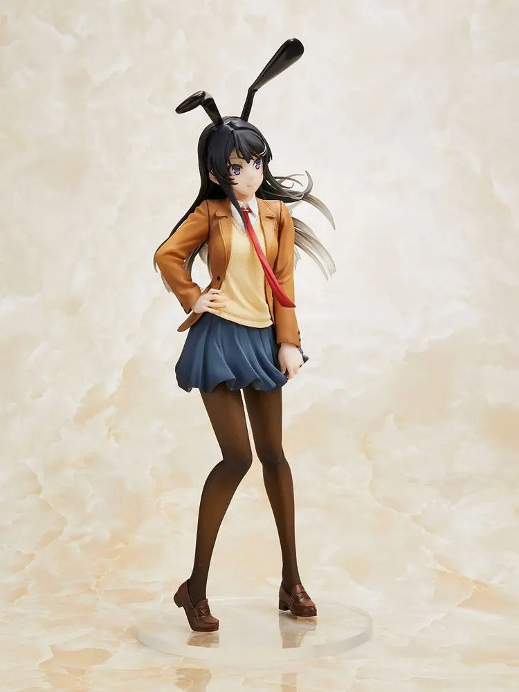 Rascal Does Not Dream of Bunny Girl Senpai Mai Sakurajima Mai Uniform Bunny Ver. szobor figura 23 cm termékfotó