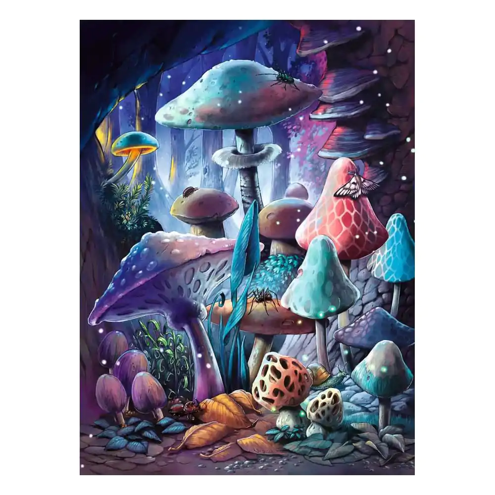 Ravensburger Glow-in-the-Dark Moonlight Mushrooms puzzle (500 darab) termékfotó
