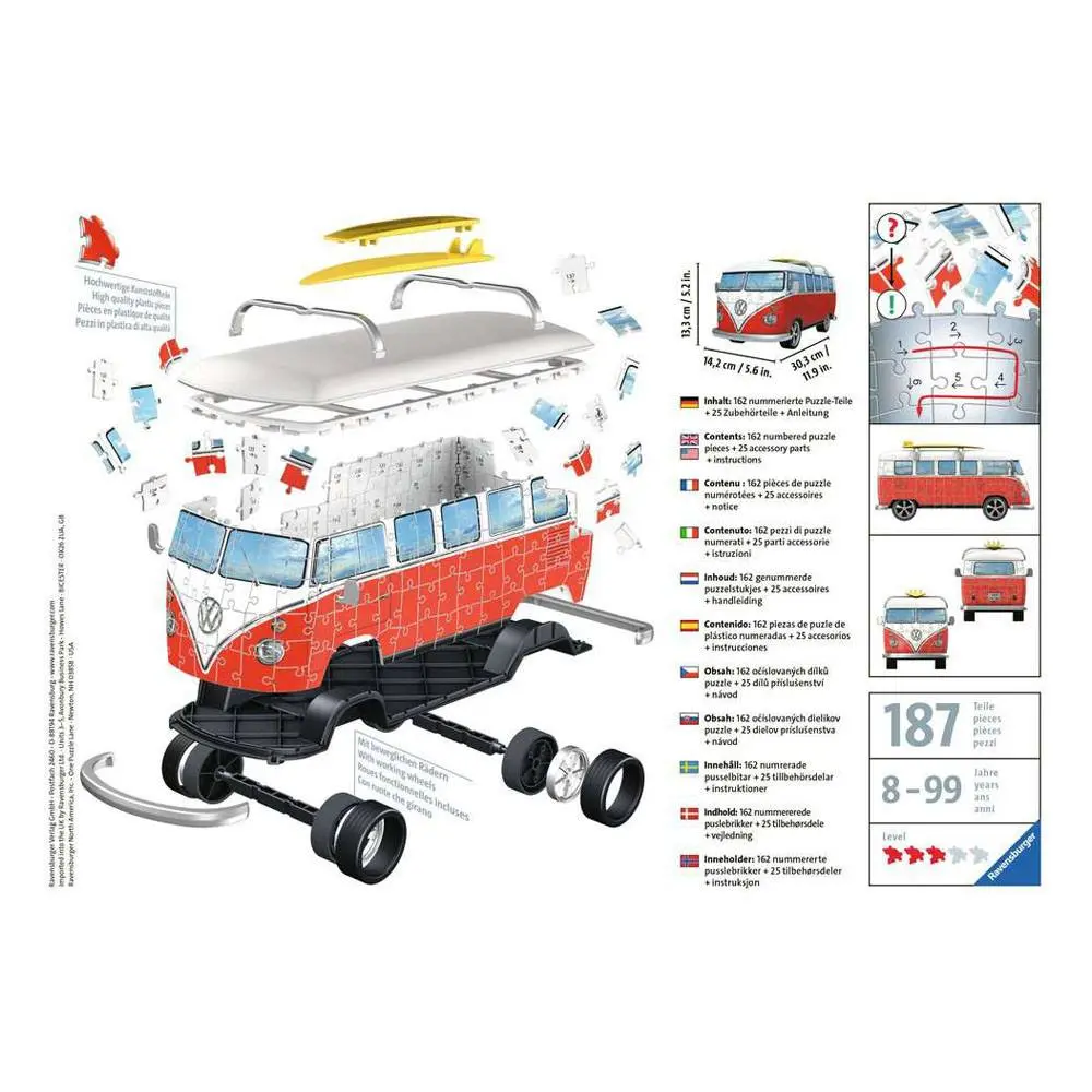 Ravensburger Volkswagen T1 Surfer Edition 3D Puzzle (187 darab) termékfotó