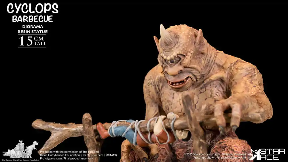 Ray Harryhausen 1/8 Cyclops Barbecue Scene Diorama szobor figura 17 cm termékfotó
