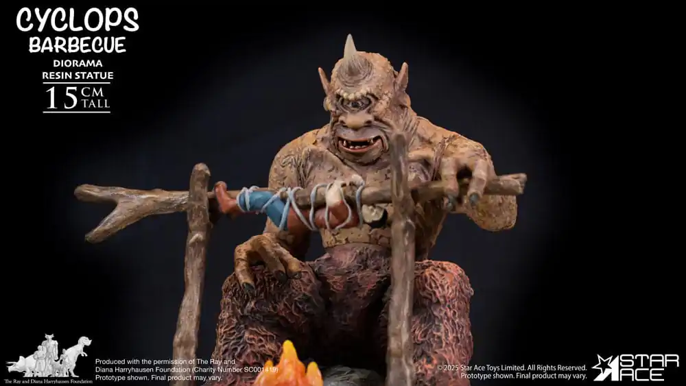 Ray Harryhausen 1/8 Cyclops Barbecue Scene Diorama szobor figura 17 cm termékfotó