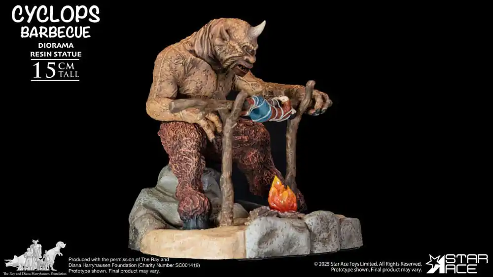 Ray Harryhausen 1/8 Cyclops Barbecue Scene Diorama szobor figura 17 cm termékfotó