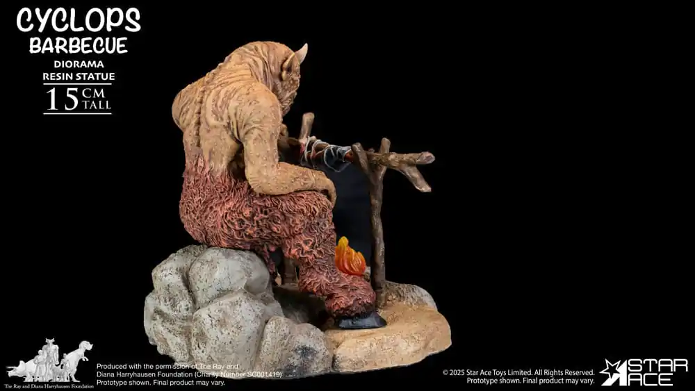 Ray Harryhausen 1/8 Cyclops Barbecue Scene Diorama szobor figura 17 cm termékfotó