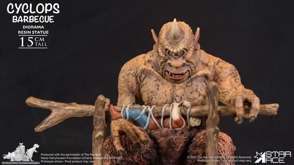Ray Harryhausen 1/8 Cyclops Barbecue Scene Diorama szobor figura 17 cm termékfotó