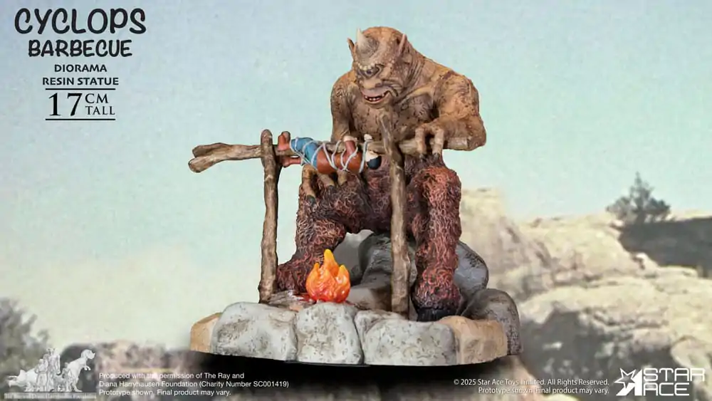 Ray Harryhausen 1/8 Cyclops Barbecue Scene Diorama szobor figura 17 cm termékfotó