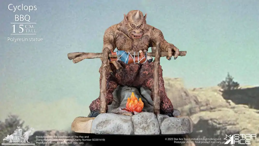 Ray Harryhausen 1/8 Cyclops Barbecue Scene Diorama szobor figura 17 cm termékfotó