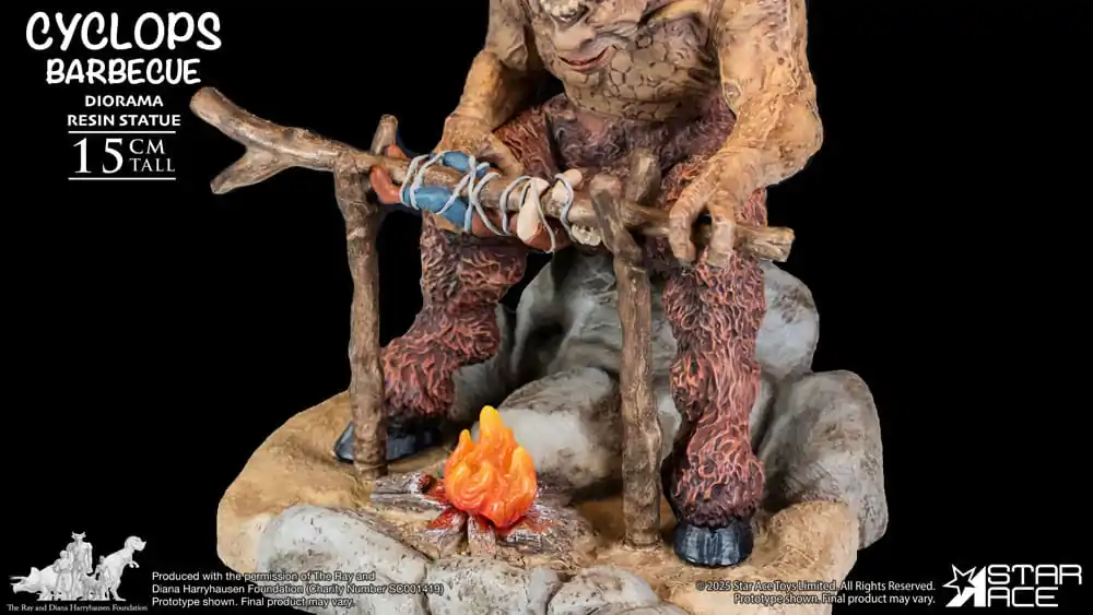 Ray Harryhausen 1/8 Cyclops Barbecue Scene Diorama szobor figura 17 cm termékfotó