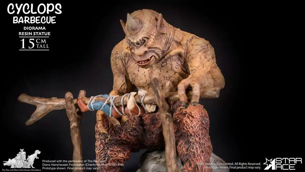 Ray Harryhausen 1/8 Cyclops Barbecue Scene Diorama szobor figura 17 cm termékfotó