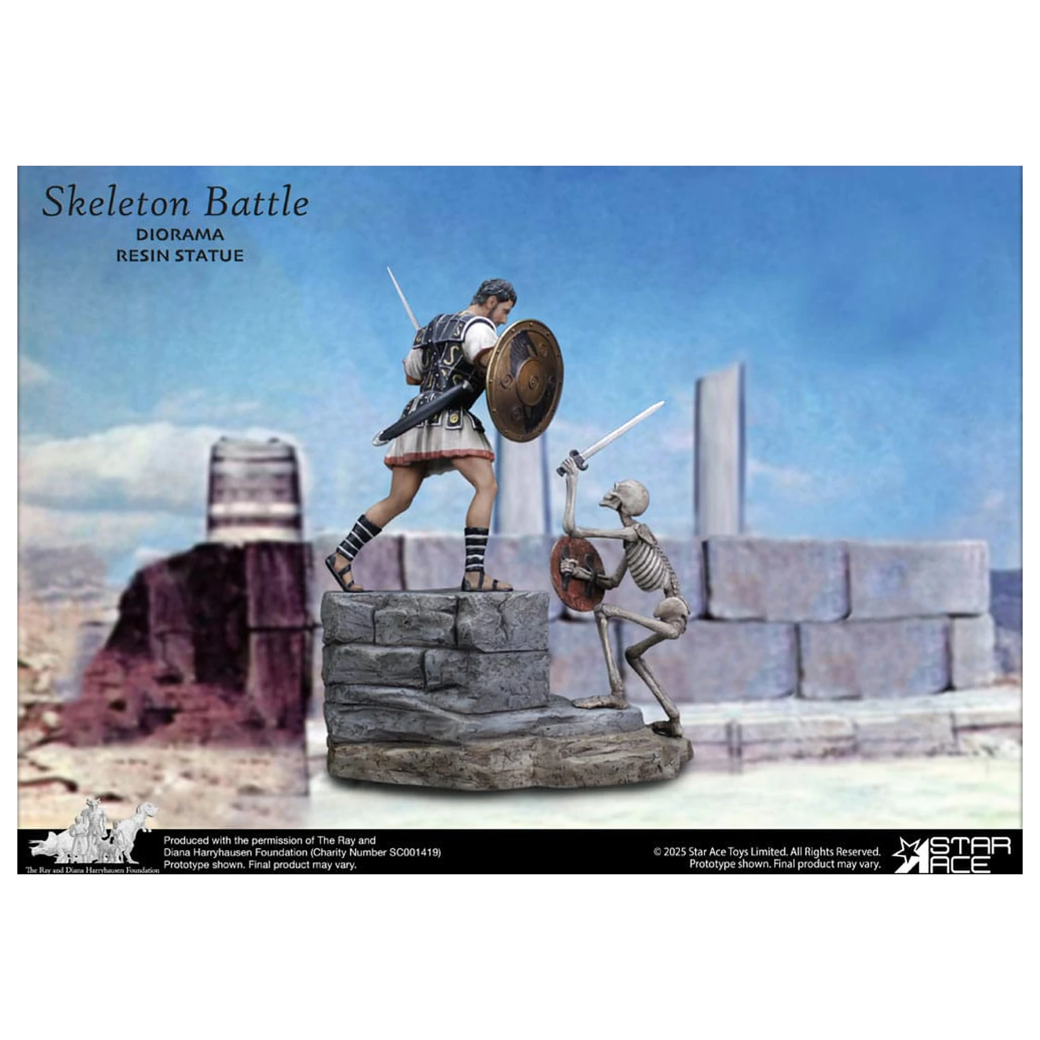 Ray Harryhausen 1/8 Skeleton Battle Scene Diorama szobor figura 30 cm  termékfotó
