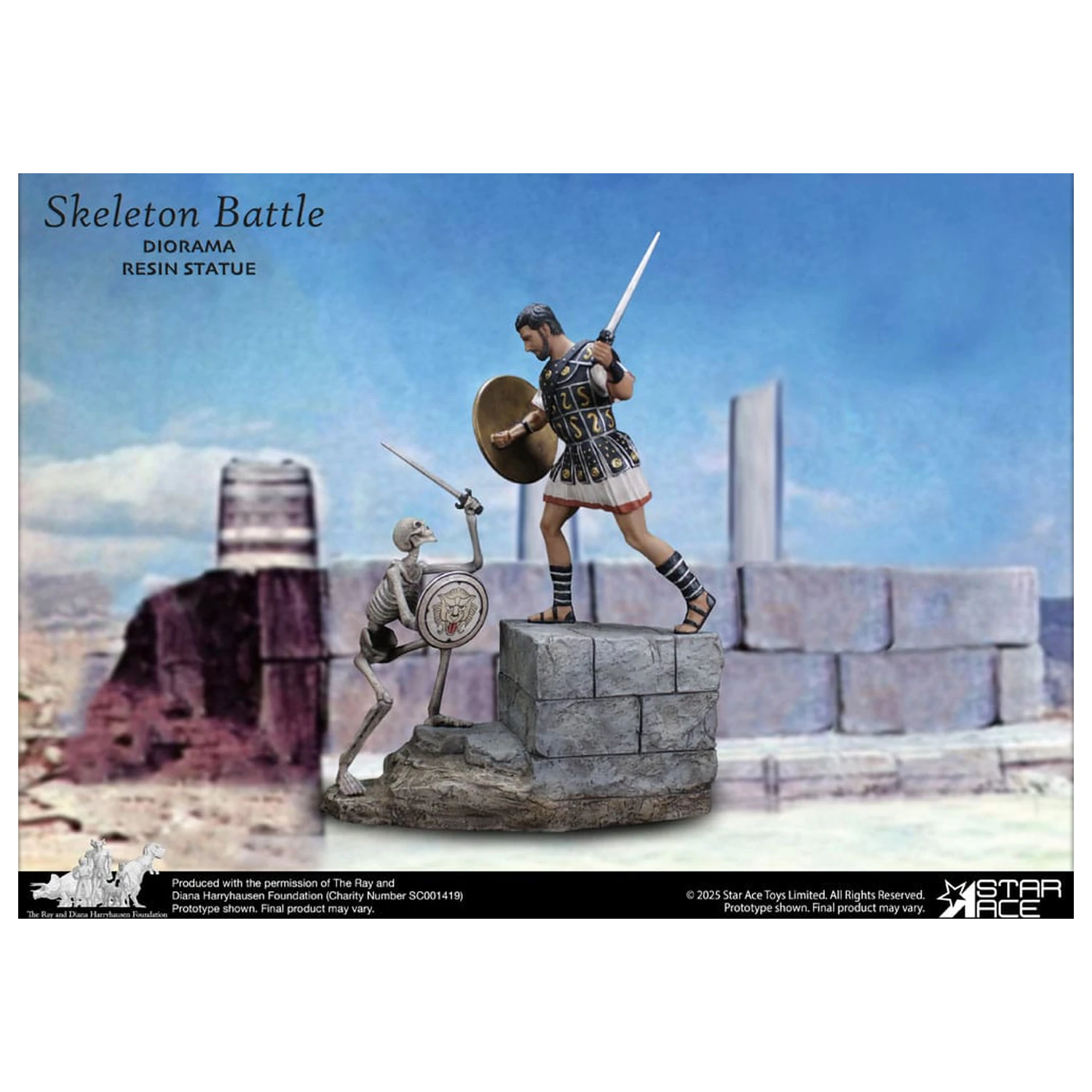 Ray Harryhausen 1/8 Skeleton Battle Scene Diorama szobor figura 30 cm  termékfotó