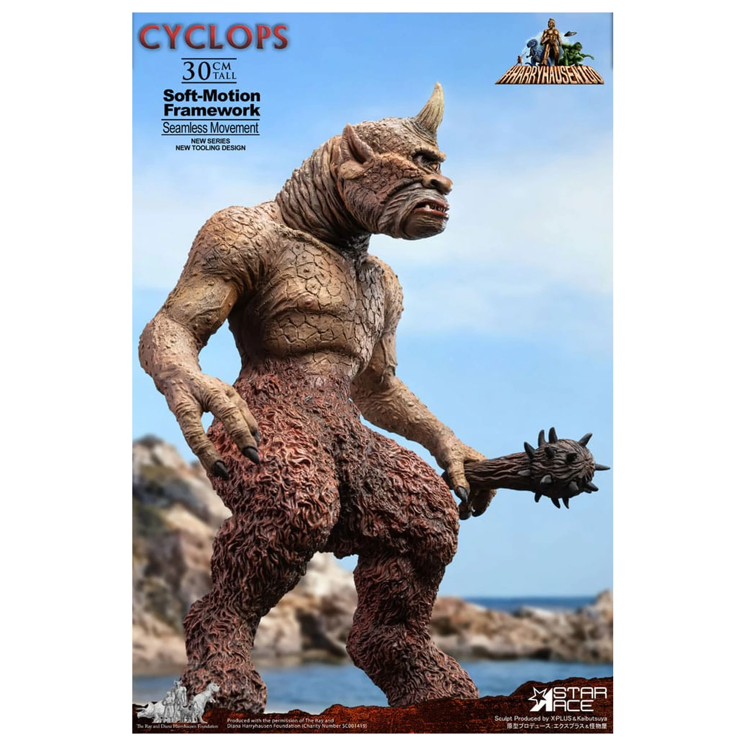  Ray Harryhausen Soft-Motion Series Cyclops szobor figura 30 cm termékfotó