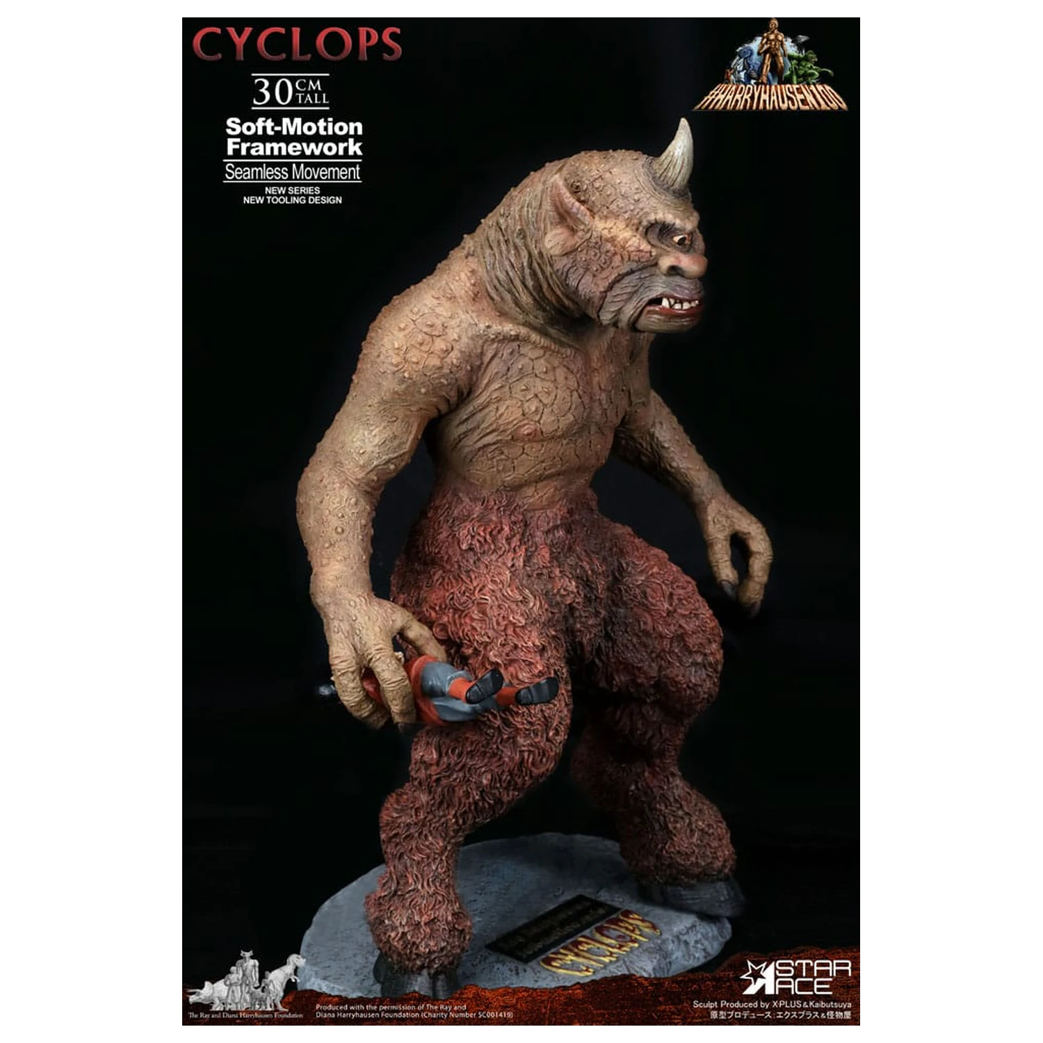  Ray Harryhausen Soft-Motion Series Cyclops szobor figura 30 cm termékfotó