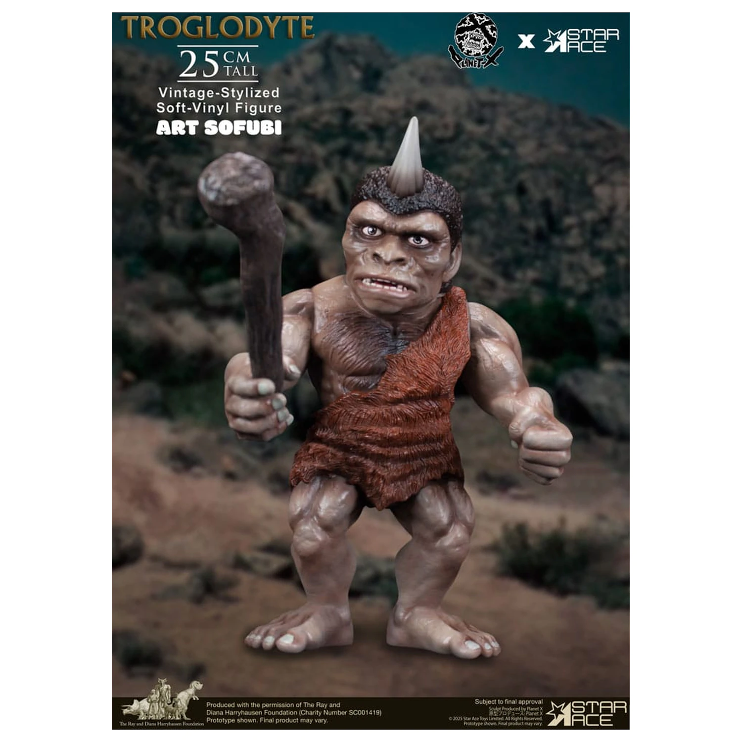Ray Harryhausen Soft Vinyl szobor figura Troglodyte (Vintage-Style) 25 cm termékfotó
