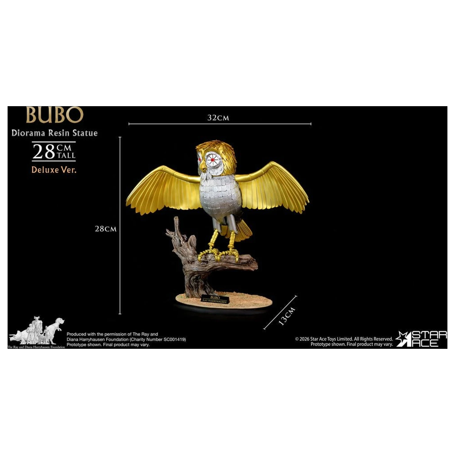 Ray Harryhausens Diorama Bubo Deluxe Ver. gyanta szobor figura 28 cm termékfotó