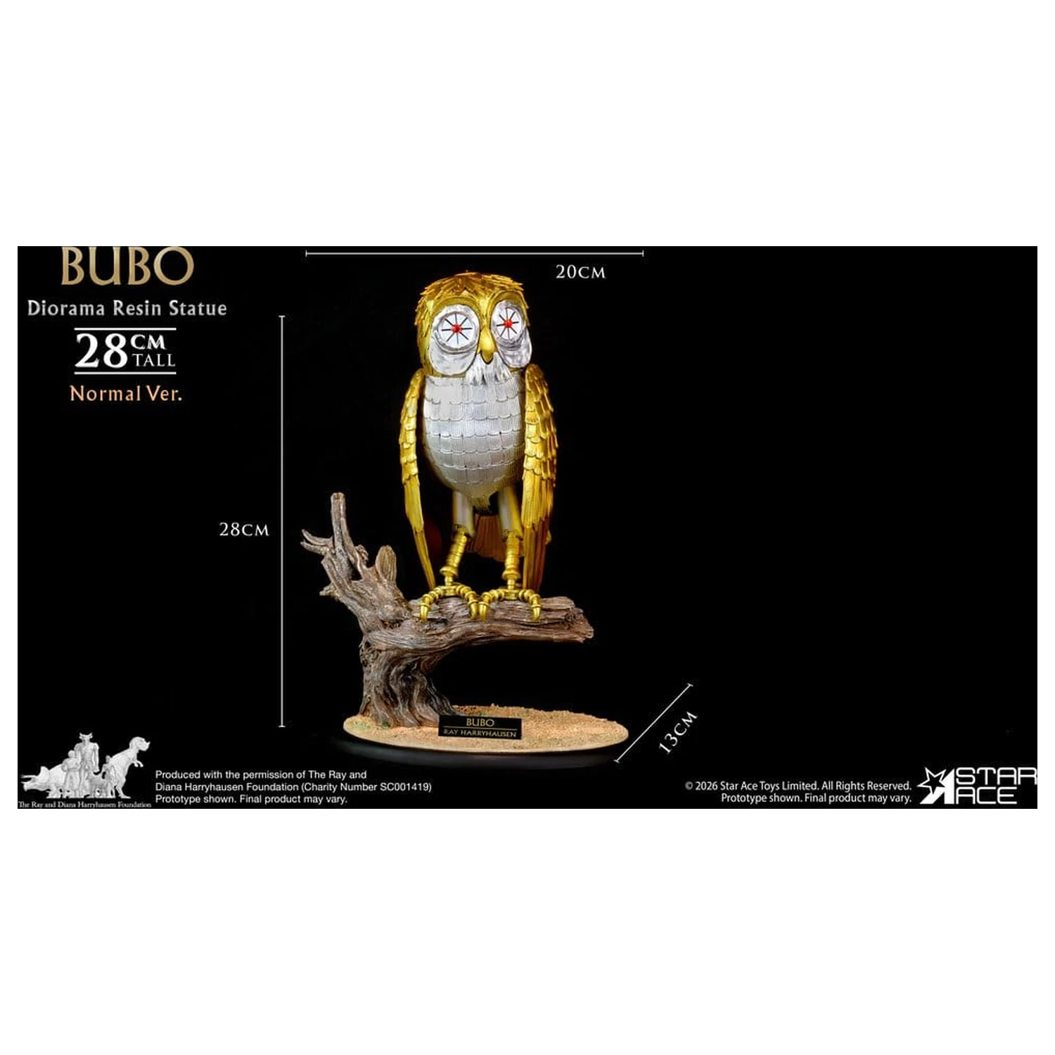 Ray Harryhausens Diorama Bubo Normal Ver. gyanta szobor figura 28 cm termékfotó