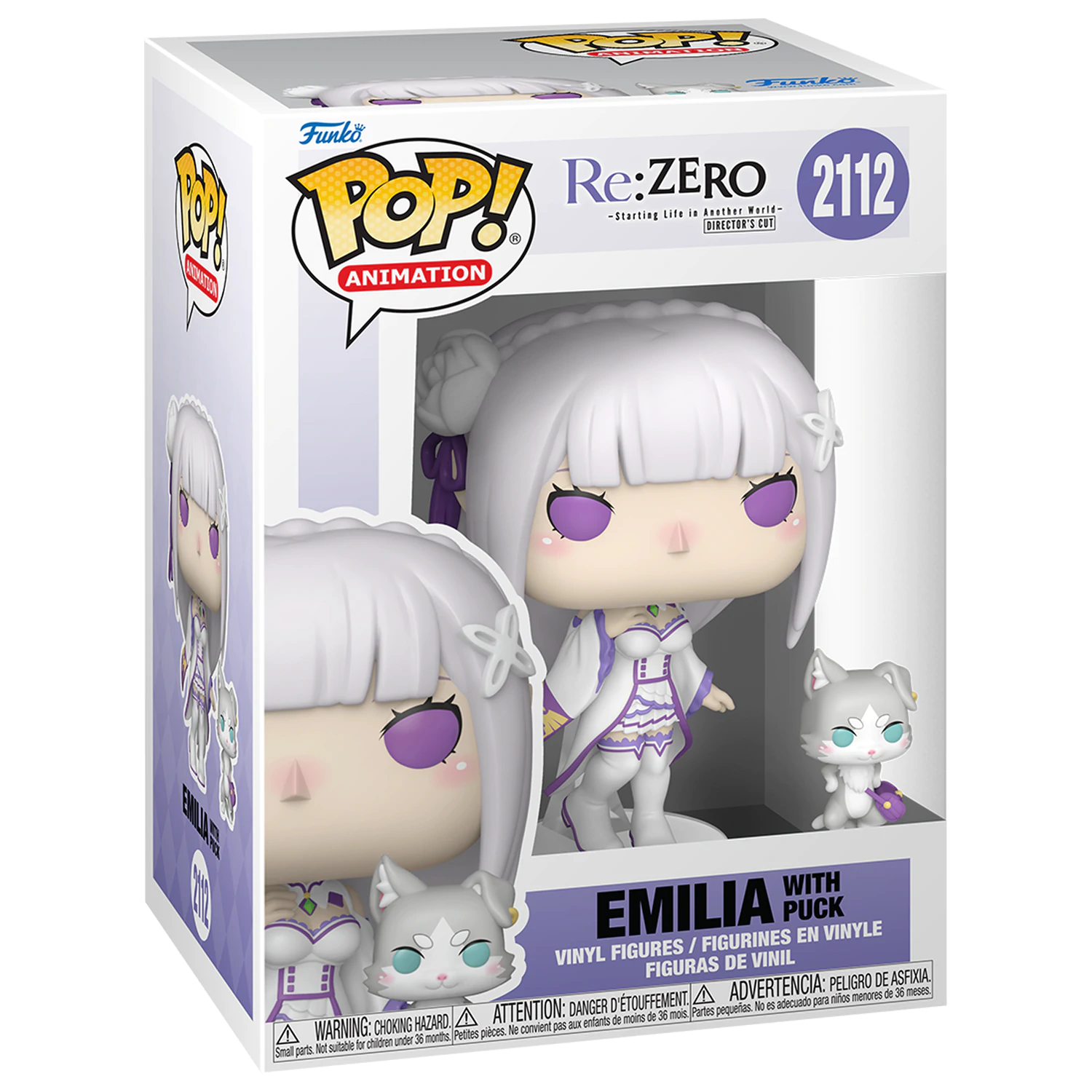 Re:Zero Funko POP!&Buddy Animation Vinyl figura Emilia w/Puck 9 cm termékfotó