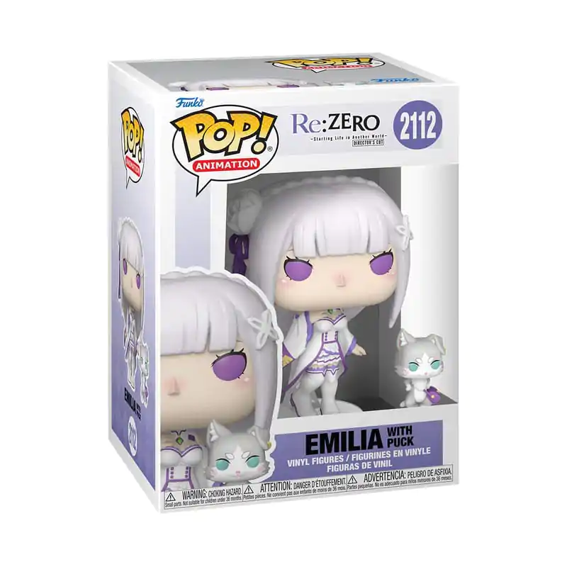 Re:Zero Funko POP!&Buddy Animation Vinyl figura Emilia w/Puck 9 cm termékfotó