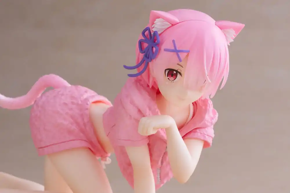 Re:Zero Precious Desktop Cute figura Ram Cat Roomwear Ver. PVC szobor figura 13 cm termékfotó