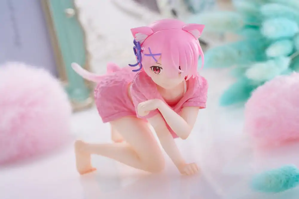 Re:Zero Precious Desktop Cute figura Ram Cat Roomwear Ver. PVC szobor figura 13 cm termékfotó