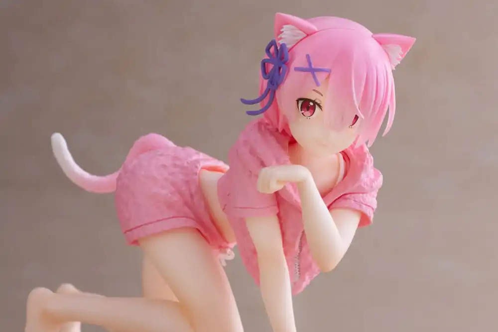 Re:Zero Precious Desktop Cute figura Ram Cat Roomwear Ver. PVC szobor figura 13 cm termékfotó