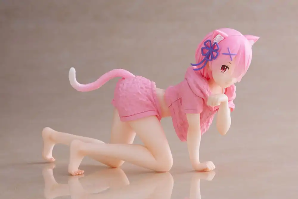Re:Zero Precious Desktop Cute figura Ram Cat Roomwear Ver. PVC szobor figura 13 cm termékfotó