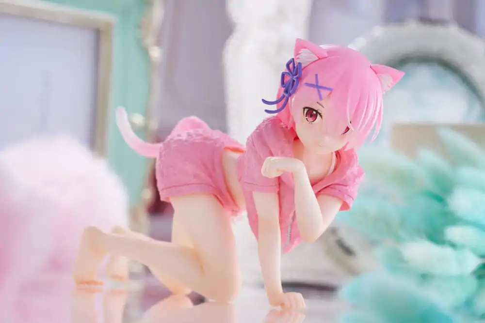 Re:Zero Precious Desktop Cute figura Ram Cat Roomwear Ver. PVC szobor figura 13 cm termékfotó