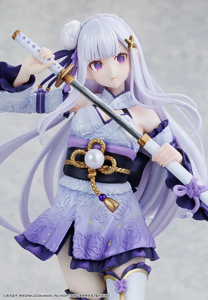 Re:ZERO -Starting Life in Another World- 1/7 Emilia Combat Outfit ver. PVC szobor figura 24 cm termékfotó